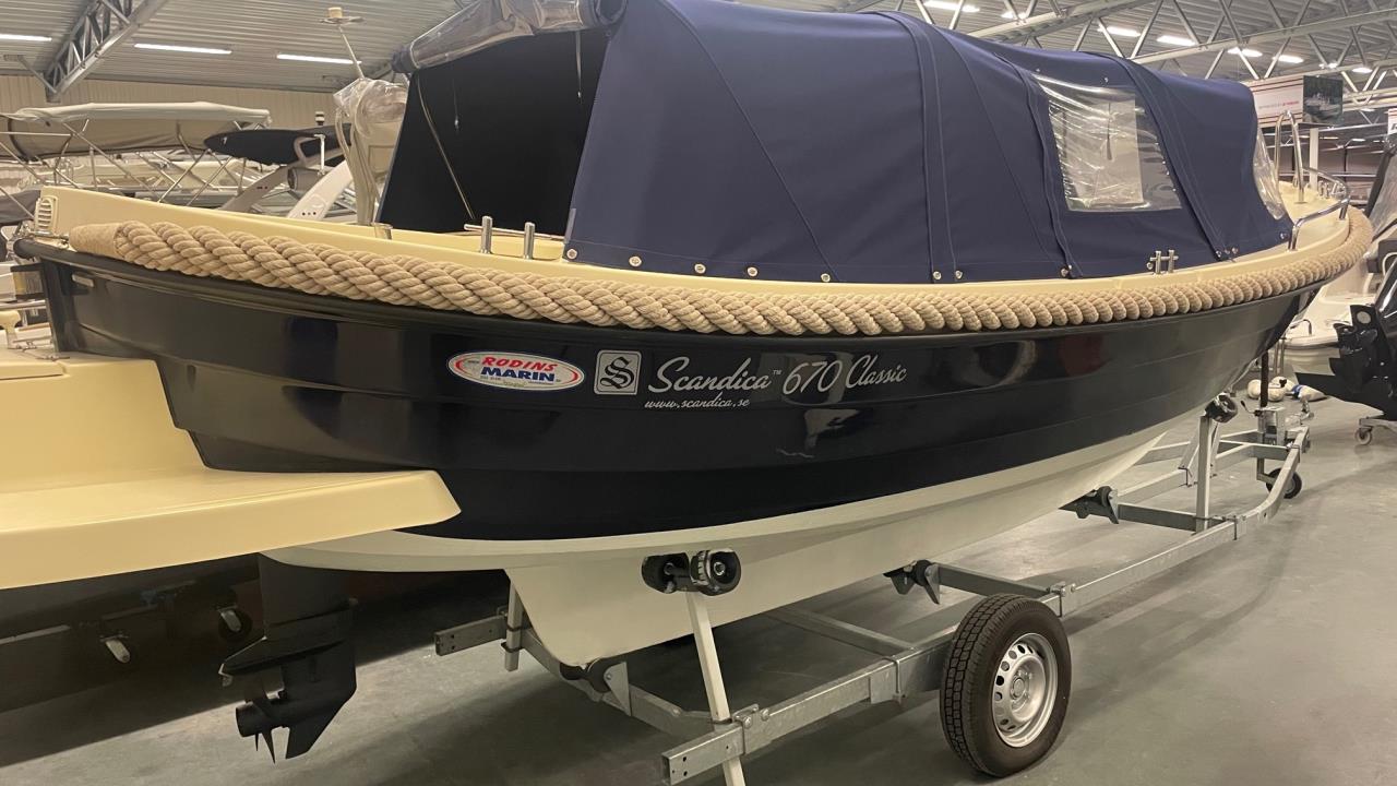Scandica 670 Classic med Mercury F20 & båtupptagningsvagn -11