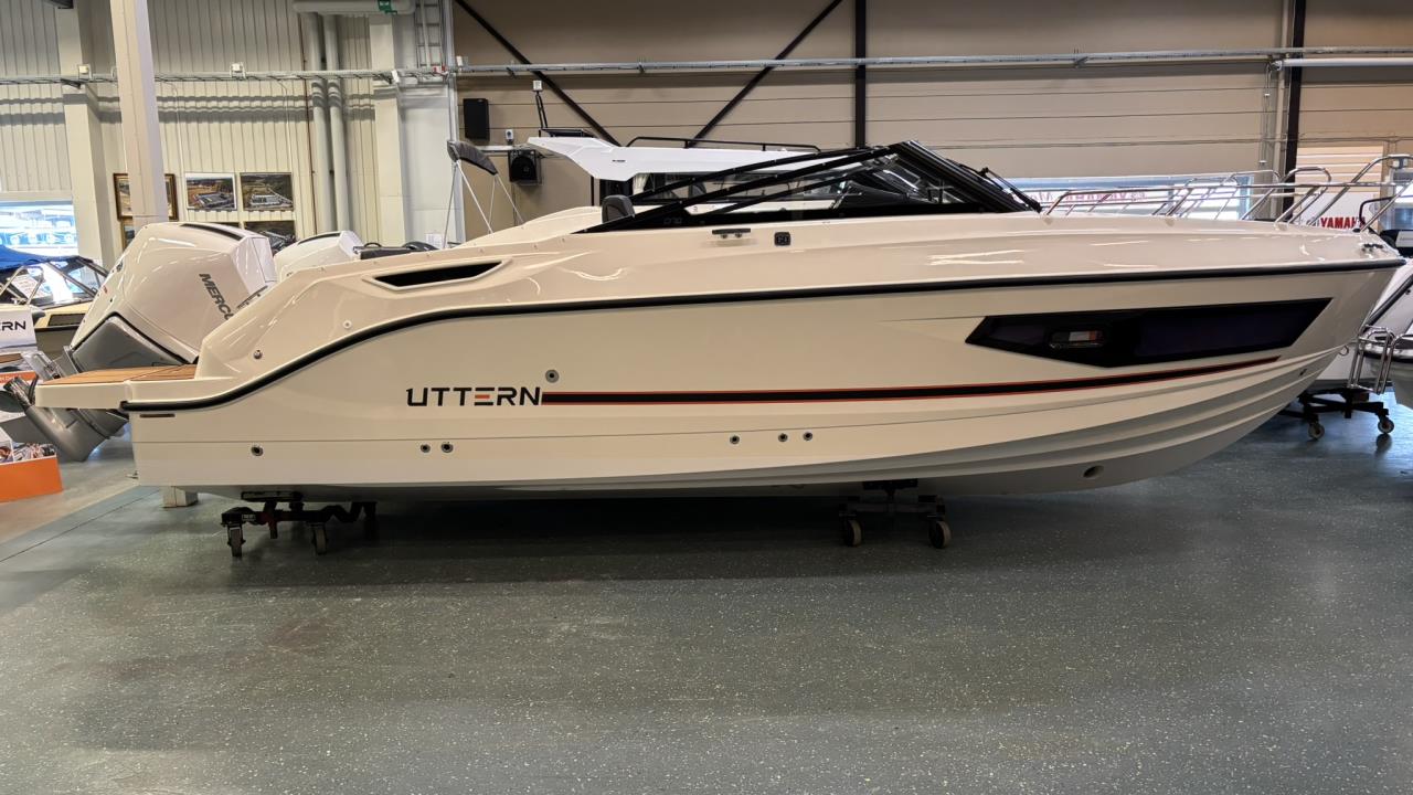 Uttern D70 med Mercury F250 XL DTS Vit -25